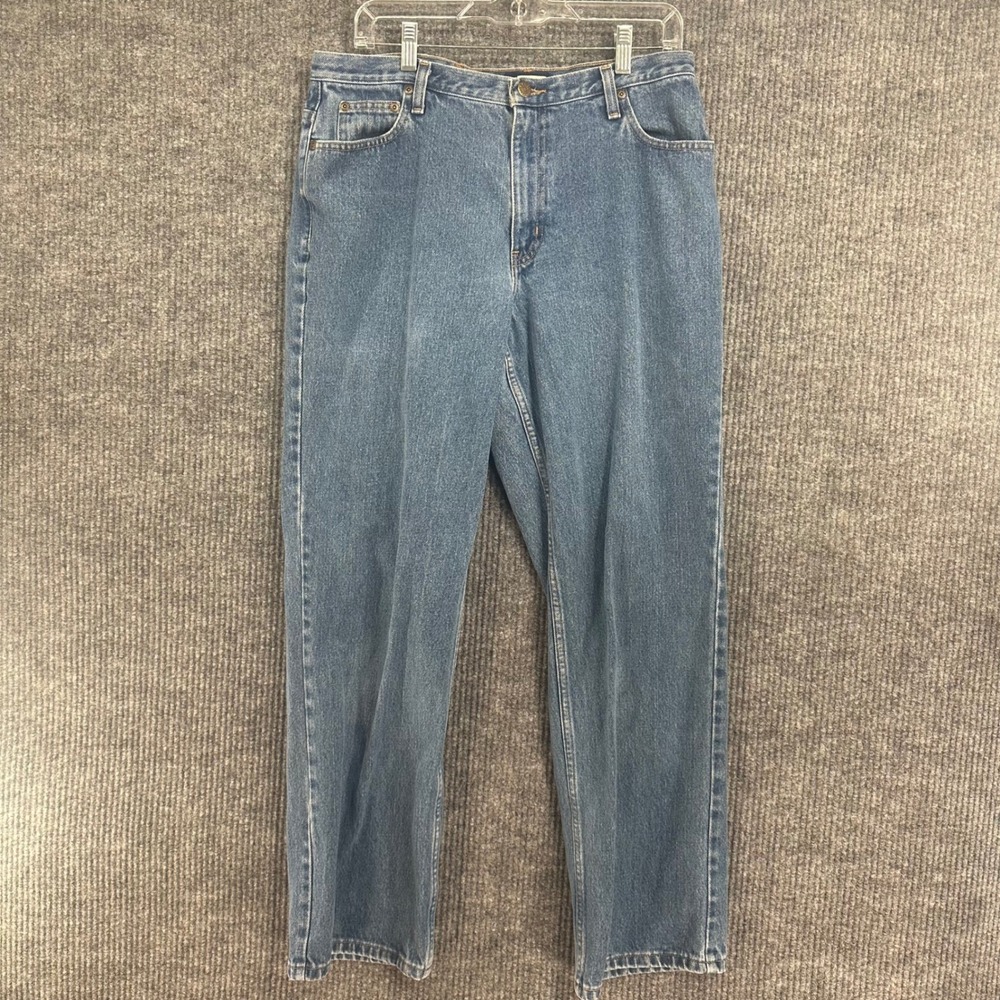 Eddie Bauer Jeans Womens 14 Blue Medium Wash Good Vintage Straight High Rise